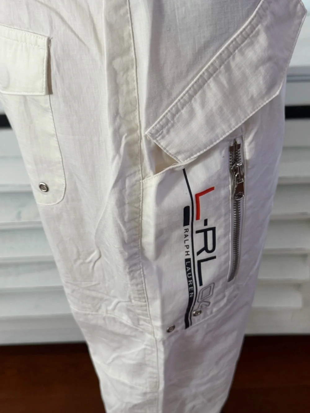 Lauren by Ralph Lauren White Capri Cargo Zip Pocket Utility Bermuda Shorts Sz 12 - Picture 9 of 12